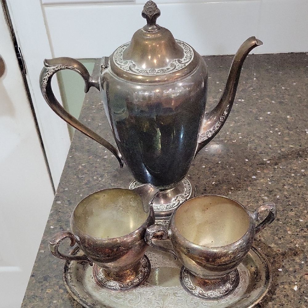 Elegant Silver Tea Set